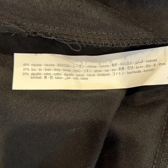 NWT Zara Black Linen & Lace Blouse - Picture 6 of 8